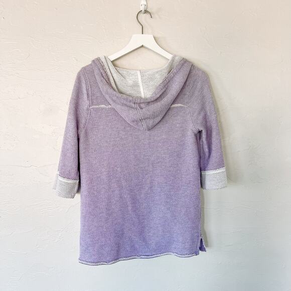 Soft Surroundings Just Beachy Purple Hooded Pullover Small - Picture 4 of 5
